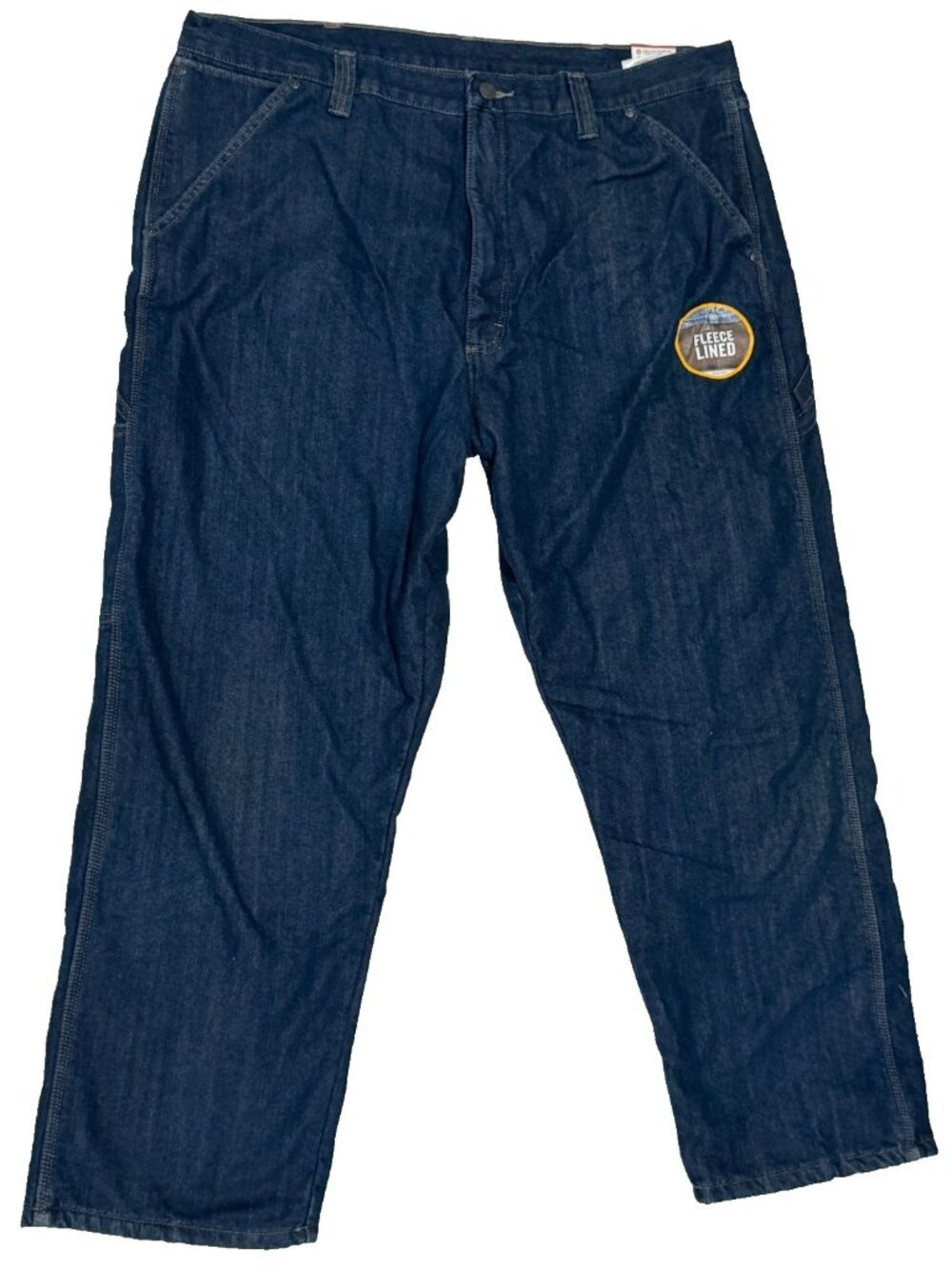 Wrangler 5 Star Premium Carpenter Jeans Relaxed Fit Fleece Lined Denim 42 x 30